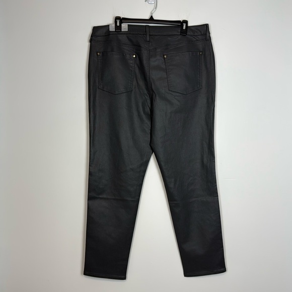 Chicos Denim Coated Slim Jeans in Moonwalk. Dark Gray. Size 3.5R or 18R. NWT. - Picture 5 of 10